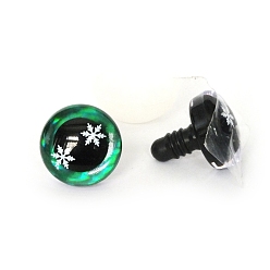 Средний Весенно-Зеленый Снежинка узор пластиковая кукла безопасность ремесло глаз, с распоркой, для поделок куклы игрушки кукольные плюшевые животные изготовление, средний весенний зеленый, 16 мм