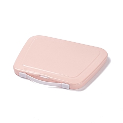 Misty Rose PP Multipurpose Portable Storage Box, for Sewing Box, Tool Box, First Aid Kit, Craft Supplies Organizer Case, with Latching Lid & Handle, Misty Rose, 220x258x22mm, Inner Diameter: 200x250mm