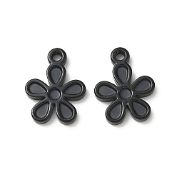 Черный 304 подвеска кабошон нержавеющая сталь под эмаль, , ионное покрытие (ip), чёрные, 17x13x2.5 мм, отверстие : 1.8 мм