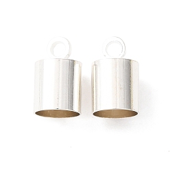 Серебро Латуни мозг заканчивается, серебряный цвет гальваническим, 10x6 мм, отверстия: 1.2 mm, 5.5 mm внутреннего диаметра