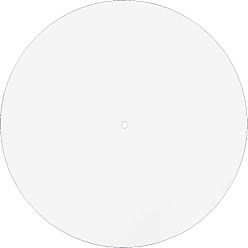Clear Acrylic CD Pads, Flat Round, Clear, 300x2.5mm, Hole: 7mm