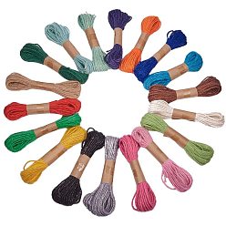 (52) Непрозрачная лаванда Джутовый шнур, джутовая струна, джутовый шпагат, для изготовления ювелирных изделий, разноцветные, 1.5~2 мм, 10 м / пачка