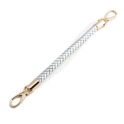 WhiteSmoke Imitation Leather Braided Bag Handles, Bag Straps, WhiteSmoke, 30cm