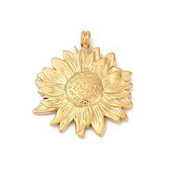 Настоящее золото 14K 304 подвески из нержавеющей стали, ионное покрытие (ip), , реальный 14 k позолоченный, 24.5x21.5x2.5 мм, отверстие : 2 мм