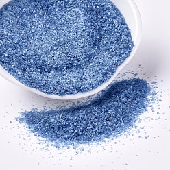 Aciano Azul Coe 90 frita fina de vidrio fusible de tamaño pequeño, para piezas creativas de bricolaje de vidrio fundido, azul aciano, 0.2~1.2 mm, sobre 30 g / bolsa