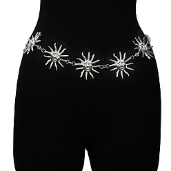 Платина Сплав sun link поясные цепи для женщин, платина, 1100 мм