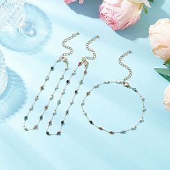 Золотой 304 женские ножные браслеты из нержавеющей стали, с подвеской, золотые, 9 дюйм (229 мм)