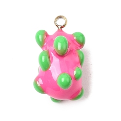 Питайи 304 подвески из нержавеющей стали, с эмалью, питайи, 16x10x9.5 мм, отверстие : 1.6 мм