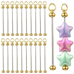 Платиновый & Золотой 20шт. железные брелоки с бусинами для изготовления украшений и поделок своими руками, платиной и золотом, 7.8 см