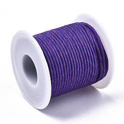 Темно-синий  Шифер Универсальный шнур из полиэстера, для изготовления веревочных браслетов или шнурков для ботинок, темный сланец синий, 2 мм, около 21.87 ярдов (20 м) / рулон