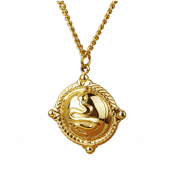 Золотой Винтажные готические ожерелья из нержавеющей стали в виде змеи для унисекс, золотые, 17.72 дюйм (45 см)