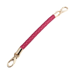 Cerise Imitation Leather Braided Bag Handles, Bag Straps, Cerise, 30cm