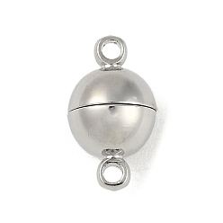Платина Стойка металлизированный латунь магнитные застежки, с петлями, без кадмия и без свинца, долговечный, круглые, платина, 14x8x8 мм, отверстие : 1.6 мм