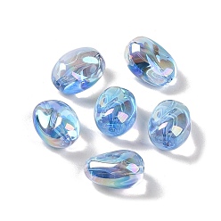 Cornflower Blue Acrylic Beads, Imitation Baroque Pearl Style, Rice, Cornflower Blue, 14x10x8.5mm, Hole: 1.3mm