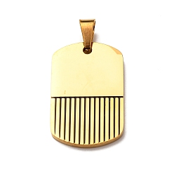 Античное Золото 304 подвески из нержавеющей стали, прямоугольный шарм, вакуумные покрытия, античное золото , 35x22x2.5 мм, отверстие : 7x5 мм