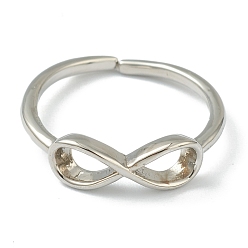 Платина Латунь манжеты кольца, открытые кольца, долговечный, бесконечность, платина, размер США 7 1/4 (17.5 мм)