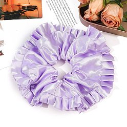 Лиловый Девушки аксессуары для волос, резинка для волос / резинка для волос, ткань эластичная связи волос, Держатель конского хвоста, сирень, 175x175 мм