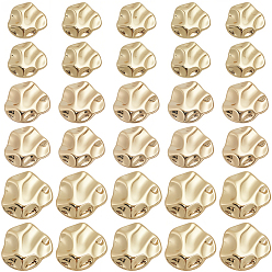 Golden 30Pcs 3 Styles 1-Hole Alloy Shank Buttons, Nuggets, Golden, 15~20x14.5~19.5x7.5~8mm, Hole: 2mm, 10pcs/style