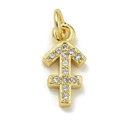 Стрелец Стойка металлическая латунная микропрофилированная кубическая циркония подвески, долговечный, без свинца и без кадмия, созвездий, Стрелец, 11.8x6x2 мм, отверстие : 2.5 мм