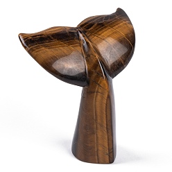 Тигровый глаз Натуральный тигровый глаз, кит, рыбий хвост, статуэтки, статуи для домашнего офиса, рабочего стола, орнамент фэн-шуй, 75~76x65~72x33~34 мм