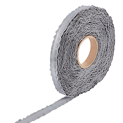 Gris 1rouleau de ruban polyester, ruban tissé brodé, pour accessoires de vêtement, grises , 3/8 pouces (11 mm), environ 10.00 yards (9.14m)/rouleau