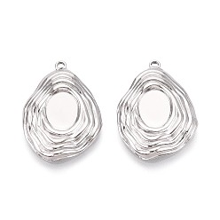 Нержавеющая Сталь Цвет 304 Настройки кабошон из нержавеющей стали кулон, самородки, цвет нержавеющей стали, лоток : 10x7.5 мм, 27x19x3.5 мм, отверстие : 1.4 мм