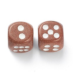 Goldstone Synthetic Goldstone Cabochons, Dice, 15x15x15mm