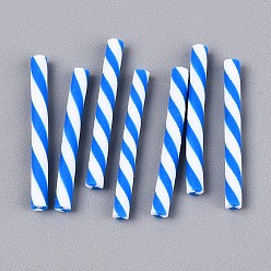 Озёрно--синий Ручной полимерной глины ногтей декоративные аксессуары, колонка, Плут синий, 19~23x1.5~3 мм