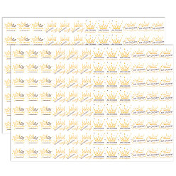 Золотистый Пэт-пленка узор короны керамика глина вода переводная бумага, переводные декали под глазурью, золотые, 501x700x0.2 мм, наклейка: 52.5~70x60~65 мм