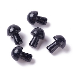 Синий Драгоценный Камень Синтетический синий голдстоун гриб гуаша камень, инструмент для массажа со скребком гуа ша, для спа расслабляющий медитационный массаж, 21x15 мм