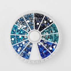 (52) Непрозрачная лаванда 6 цвет граненый полукруглый имитационный таиван акриловый горный хрусталь кабошоны, разноцветные, 3x1 мм, о 105 шт / отсека, 1260 шт / коробка