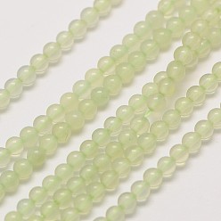 New Jade Natural New Jade Bead Strands, Round, 2mm, Hole: 0.8mm, about 184pcs/strand, 16 inch