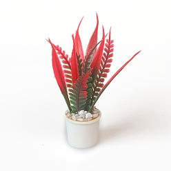 Красный Пластиковые цветочные подпорки миниатюрные украшения, аксессуары для кукольного домика с микро-ландшафтом, притворяясь опорными украшениями, красные, 45x65 мм