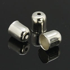 Платина Железом мозг заканчивается, Торцевые крышки, колокол, платина, 8x7 мм, отверстия: 1.5 mm, 6 mm внутреннего диаметра