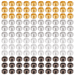 (52) Непрозрачная лаванда 4000 шт. 4 цвета латунных обжимных бусин, рондель, разноцветные, 1.5 мм, отверстие : 0.5 мм, 1000 шт / цвет