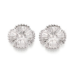 Нержавеющая Сталь Цвет 304 прелести нержавеющей стали, листьев лотоса, цвет нержавеющей стали, 14x14x2 мм, отверстие : 0.9~1 мм