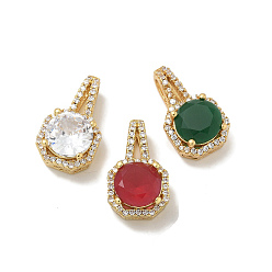 (52) Непрозрачная лаванда Стойка металлическая латунная микропрофилированная кубическая циркония подвески, долговечный, без свинца и без кадмия, квадратных амулеты, разноцветные, 17.5x10.5x6.7 мм, отверстие : 2.5x6 мм