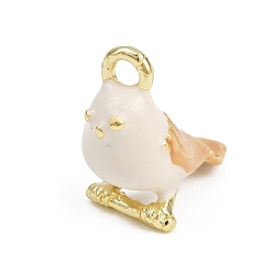 Птица Сплав эмали прелести, птица, 14x7.5x14 мм, отверстие : 1.8 мм