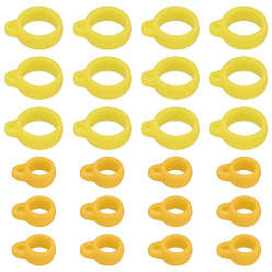 Желтый 60шт 2 стиль силиконовый кулон, для изготовления электронных стилусов и зажигалок, кольцо, желтые, 16x12~13x6 мм, отверстие : 2.5 мм, 8 мм внутренним диаметром, 30 шт / стиль