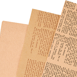 пшеница 20 шт. 3 стили крафт-бумага подарочная упаковочная бумага, прямоугольные, цвет пшеницы, 700x500x0.1 мм