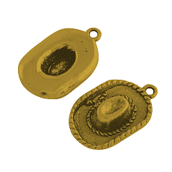 Античное Золото Тибетский стиль сплава шляпа подвески, без кадмия и без свинца, античное золото , 22x13x5 мм, отверстие : 2 мм