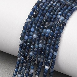 Pietersite Natural Blue Pietersite Beads Strands, Round, Faceted, 2.5mm, Hole: 0.5mm, about 169pcs/strand, 15.35''(39cm)