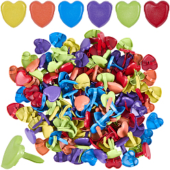 (52) Непрозрачная лаванда 150шт. железных гвоздей в форме сердца, скрапбукинга, Фотоальбом, украшение свадебных принадлежностей, детские куклы, бумажные карточки diy, разноцветные, 9.5 мм