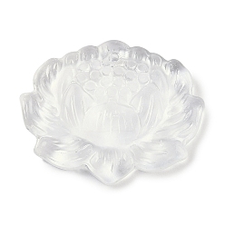 Прозрачный Стеклянные подвески, лотоса прелести, прозрачные, 22x27x6 мм, отверстие : 1.4 мм