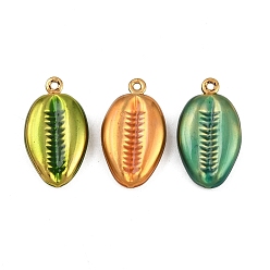 Shell Shape 304 нержавеющей стальной эмали подвески, золотые, разноцветные, формы раковины, 18.5x10.5x4 мм, отверстие : 1 мм