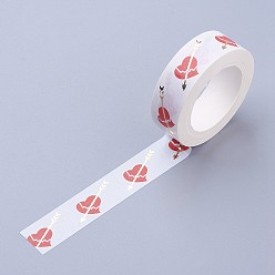 Weiß DIY Scrapbook dekorative Papierbänder, Klebebänder, Herz, weiß, 15 mm