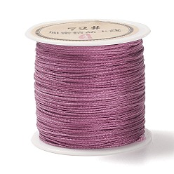 Old Rose 50 Yards Nylon Chinese Knot Cord, Nylon Jewelry Cord for Jewelry Making, Old Rose, 0.8mm