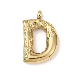 Letter D 304 подвески из нержавеющей стали, письмена, ионное покрытие (ip), Буква D, 21x13.5x4 мм, отверстие : 2.5 мм