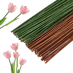 (52) Непрозрачная лаванда 100шт. 2 цвета, стебли из железной проволоки для флористики, для поделок своими руками и композиций из искусственных цветов, разноцветные, 400x3 мм, 50 шт / цвет
