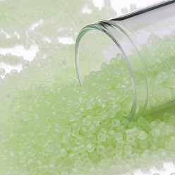 (15F) Transparent Frost Citrus Spritz Круглые бусины toho, японский бисер, (15 f) прозрачный морозный цитрусовый спритц, 11/0, 2.2 мм, отверстие : 0.8 мм, Около 1110 шт / 10 г